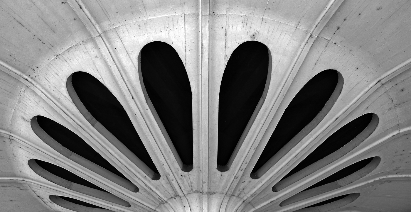 Image of an old gas station roof