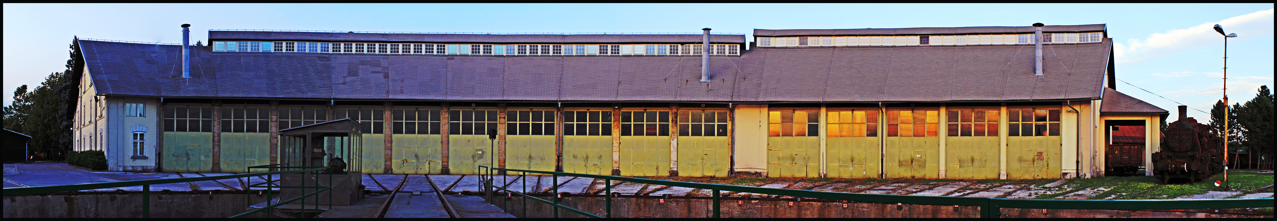 Image of a panoramic view of turntble service facility