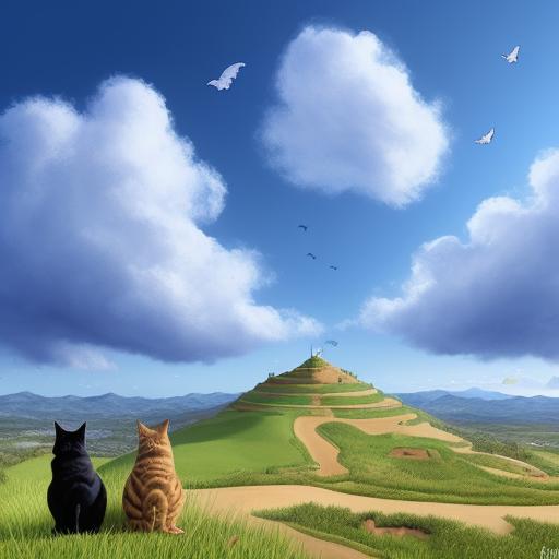 Image of Kaela and Rolf sitting and watching the fields.